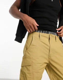 Levi'S Lo Ball Cargo Trousers In Tan With Pockets
