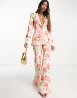 Luxe Suit Blazer And Trouser In Floral Print - Multi