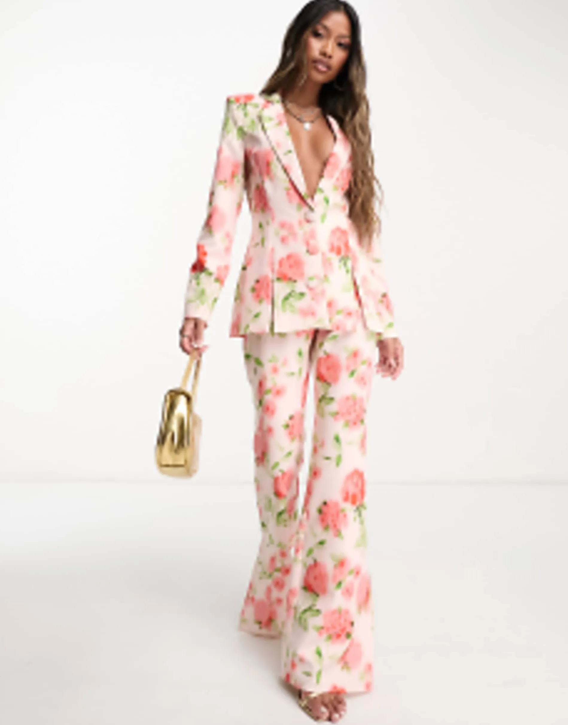 Luxe Suit Blazer And Trouser In Floral Print - Multi