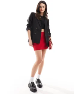 Miss Selfridge Oversized Double Breasted Blazer In
