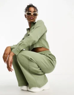 Miss Selfridge Soft Touch Utlity Shirt Co-Ord In