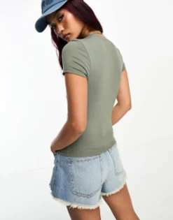 Miss Selfridge Super Soft Short Sleeve Crew Neck T-Shirt 2 Pack In
