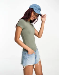 Miss Selfridge Super Soft Short Sleeve Crew Neck T-Shirt 2 Pack In