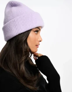 Monki Ribbed Beanie Hat In