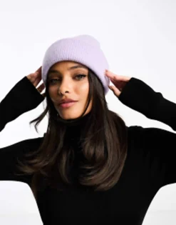 Monki Ribbed Beanie Hat In