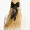 My Accessories London Organza Pearl Bow Hair Clip In
