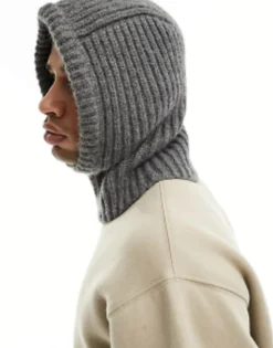 My Accessories Man Knitted Loose Balaclava In
