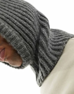 My Accessories Man Knitted Loose Balaclava In