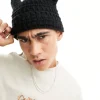 My Accessories Man London Knitted Square Beanie In