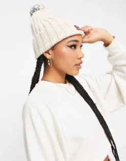 Napapijri Semiury Bobble Beanie In Cream