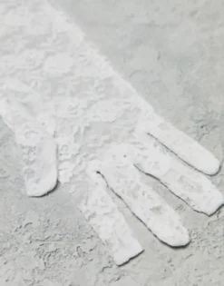 Never Fully Dressed Bridal Lace Gloves Co-Ord In