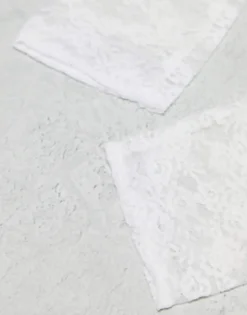 Never Fully Dressed Bridal Lace Gloves Co-Ord In
