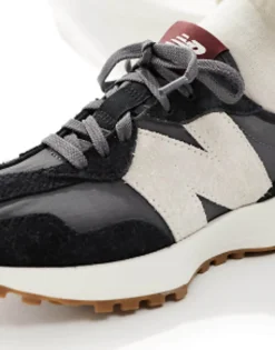 New Balance 327 Trainers In Black And Grey - Exclusive To Asos