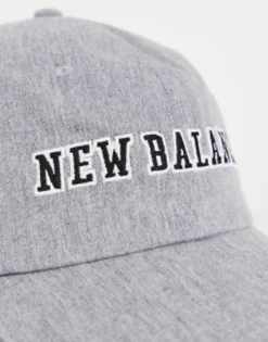 New Balance Collegiate Logo Baseball Cap In Slate