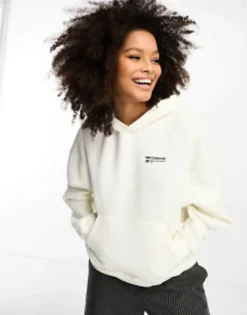 New Balance Linear Heritage Oversized Hoodie In Oatmeal