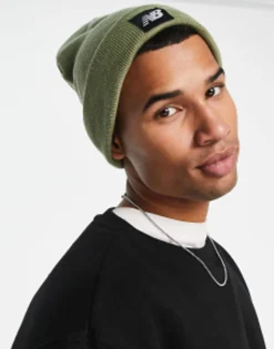 New Balance Logo Patch Beanie In