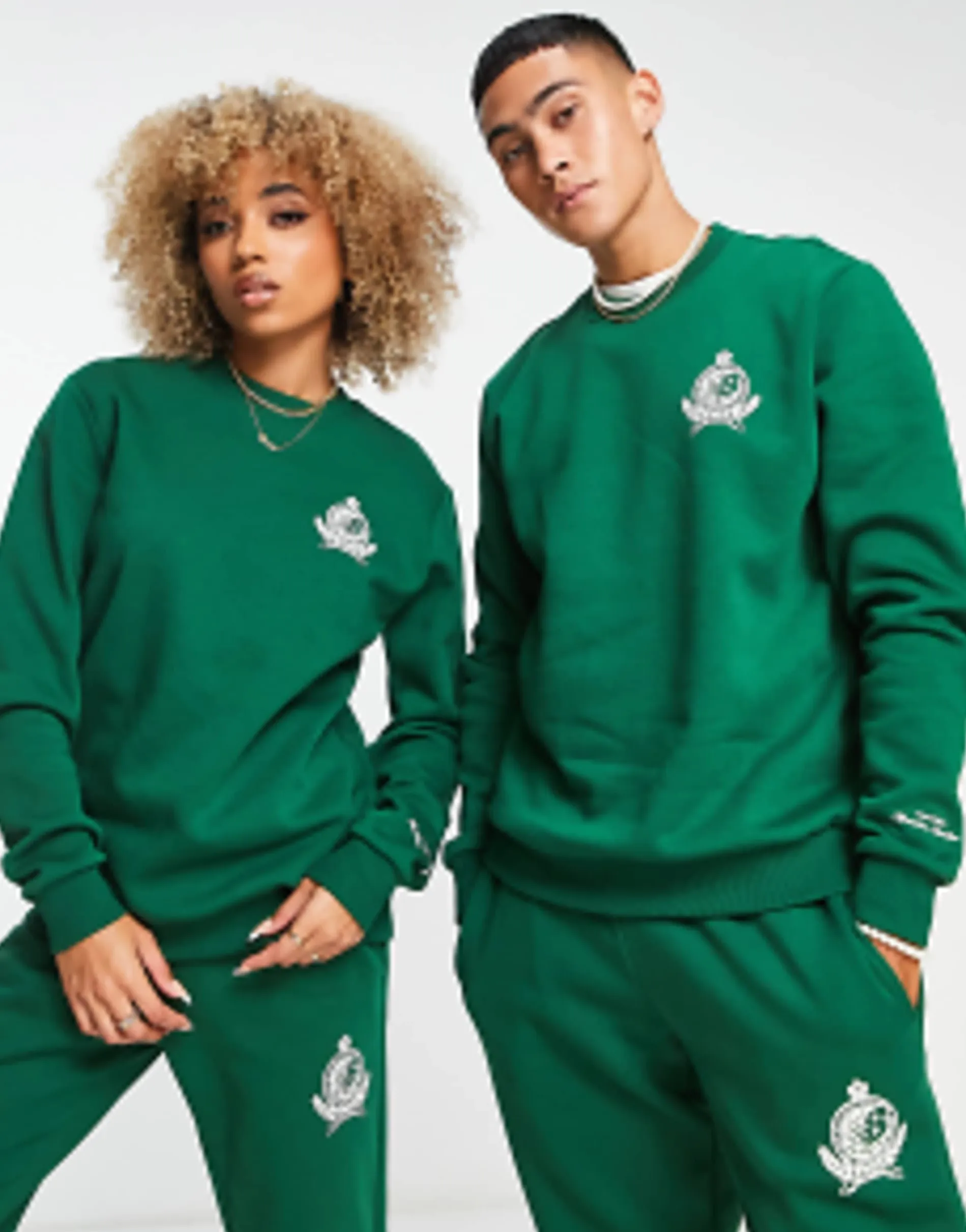 New Balance Members Club Lounge Set In Green- Exclusive To Asos
