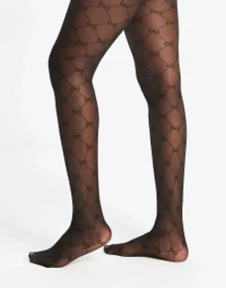 New Look Opaque Tights With Bow Pattern