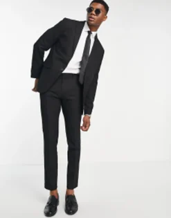 New Look Skinny Suit In Black