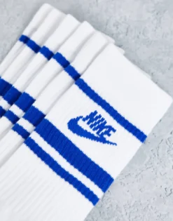Nike Everyday Essential 3 Pack Socks In /Blue