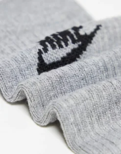 Nike Everyday Essential 3 Pack Socks In Black, White And Grey