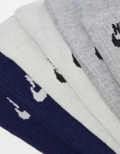 Nike Everyday Essential 3 Pack Socks In Black, White And Grey