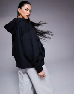 Nike Mini Swoosh Extra Oversized Pullover Hoodie In And Sail