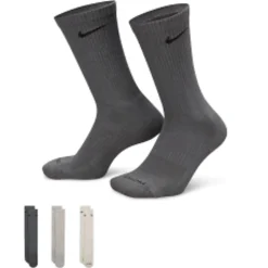Nike Training Everyday Plus 3 Pack Socks In , Smoke And Bone
