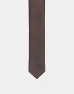 Noak Slim Tie In Crosshatch