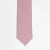 Noak Wool Rich Slim Tie In Dusty Pink