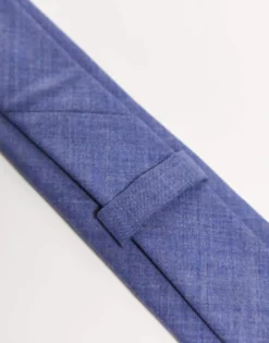 Noak Wool Rich Slim Tie In Blue