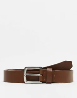 Only & Sons Leather Belt In Tan