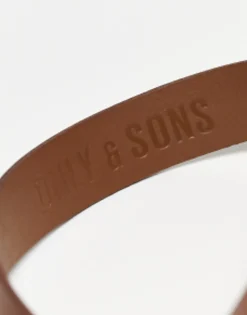 Only & Sons Leather Belt In Tan