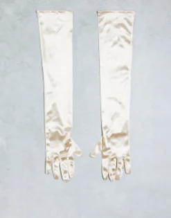 Pieces Long Satin Gloves In