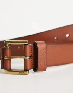 Polo Ralph Lauren Smooth Leather Belt In With Pony Logo
