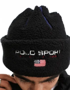 Polo Ralph Lauren Sport Capsule Borg Beanie In With Logo
