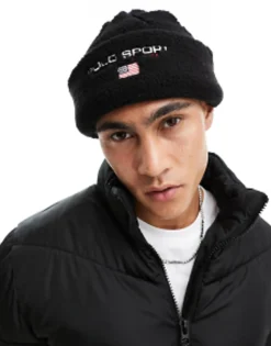 Polo Ralph Lauren Sport Capsule Borg Beanie In With Logo
