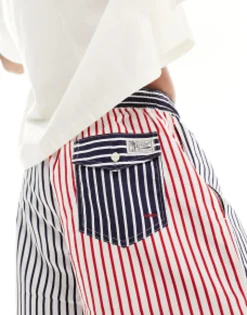 Polo Ralph Lauren Traveler Mid Funstripe Swim Shorts Classic Oversized Fit In