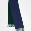 Polo Ralph Lauren Wool Mix Reversible Scarf With Pony Logo In And Green