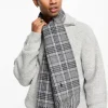 Polo Ralph Lauren Wool Scarf In Red Blue Check With Pony Logo