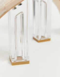 Public Desire Alia Clear Strap Heeled Sandals