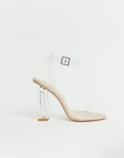 Public Desire Alia Clear Strap Heeled Sandals