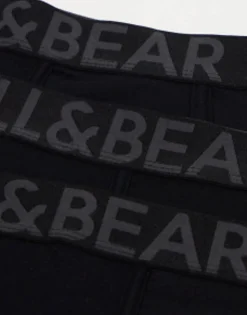 Pull&Bear 3 Pack Contrast Waistband Boxers In