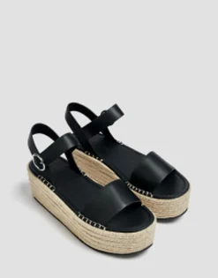 Pull&Bear Flatform Espadrille Sandal In