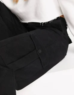 Pull&Bear Wide Leg Cargo Trousers In