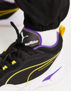 Puma Basketball Playmaker Spray Trainers In And Purple