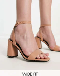 Raid Wide Fit Wink Block Heeled Sandals In