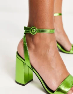 Raid Wink Block Heel Sandals In Exclusive To Asos