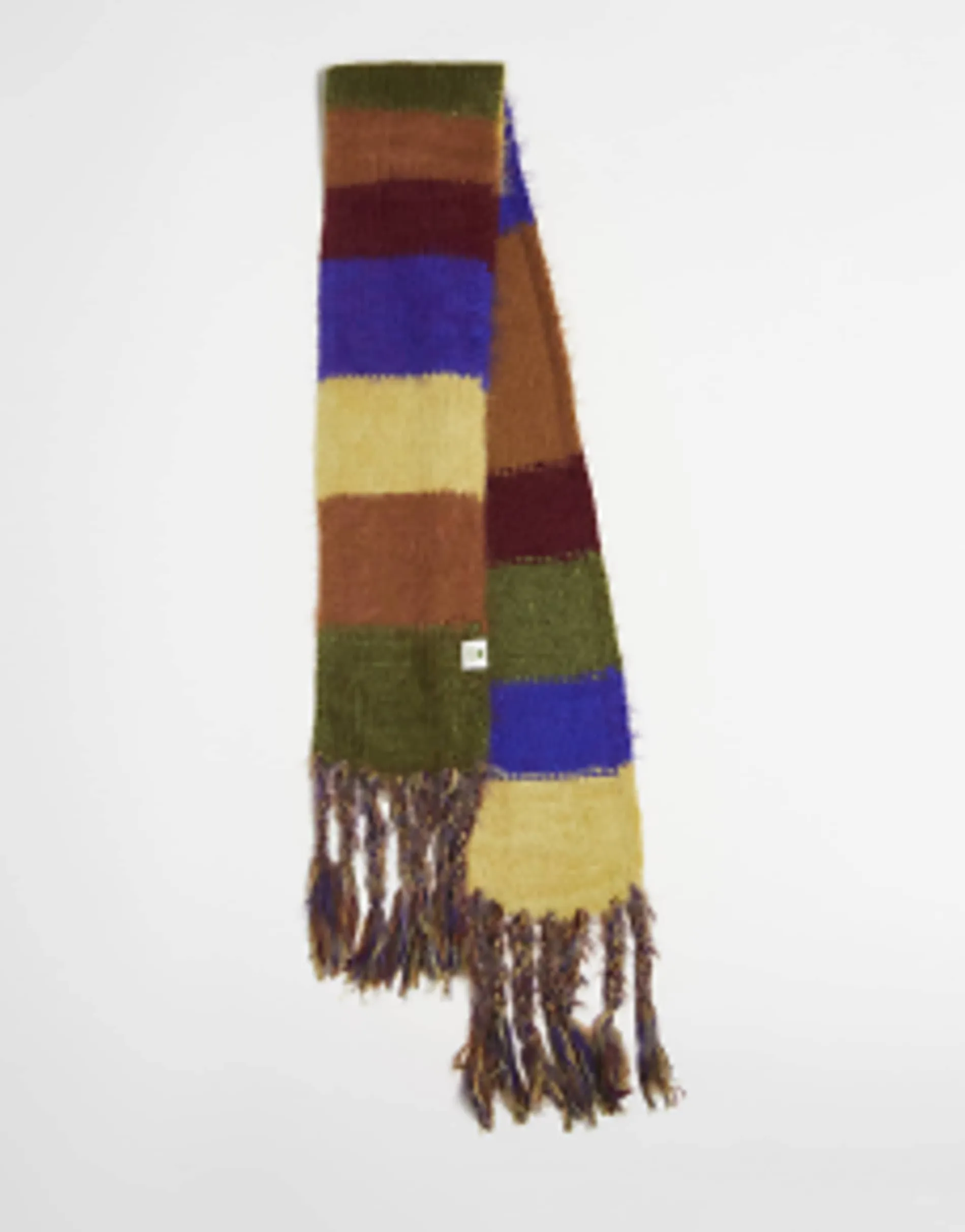 Reclaimed Vintage Unisex Knit Stripe Tassle Scarf