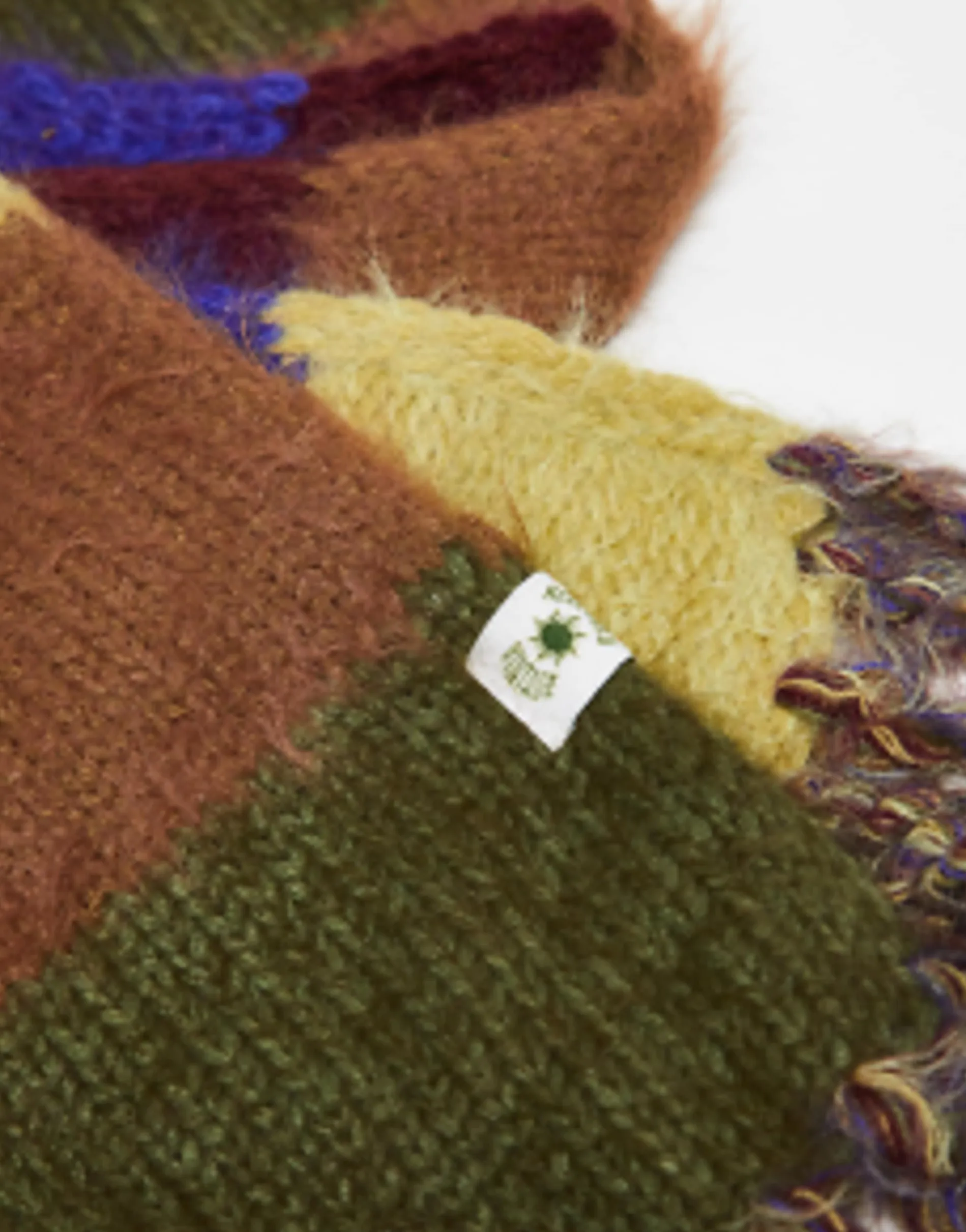 Reclaimed Vintage Unisex Knit Stripe Tassle Scarf
